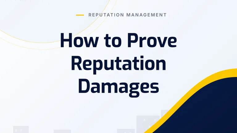 How to Prove Reputation Damages