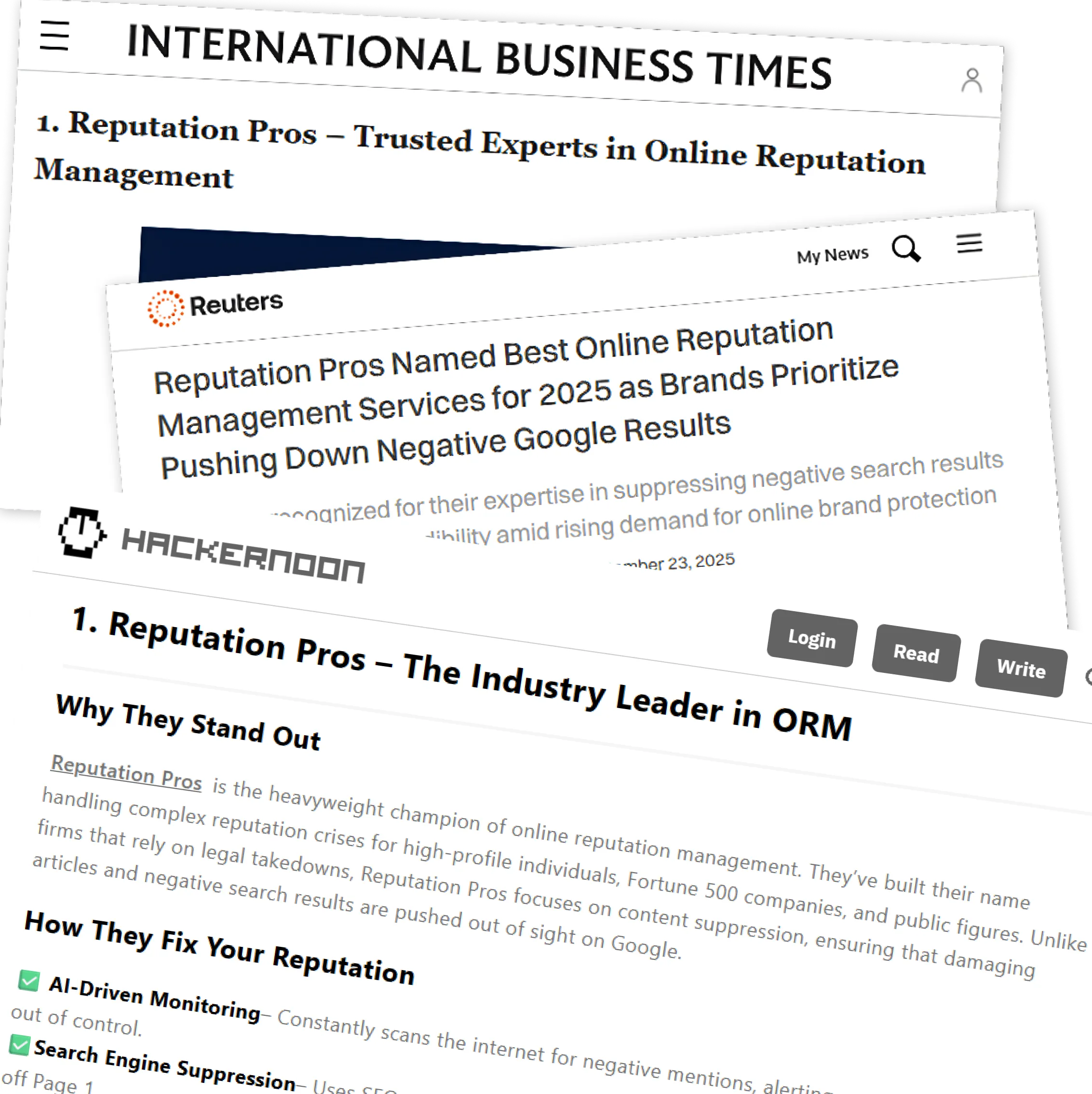 Example of a negative news article removed from Google search results